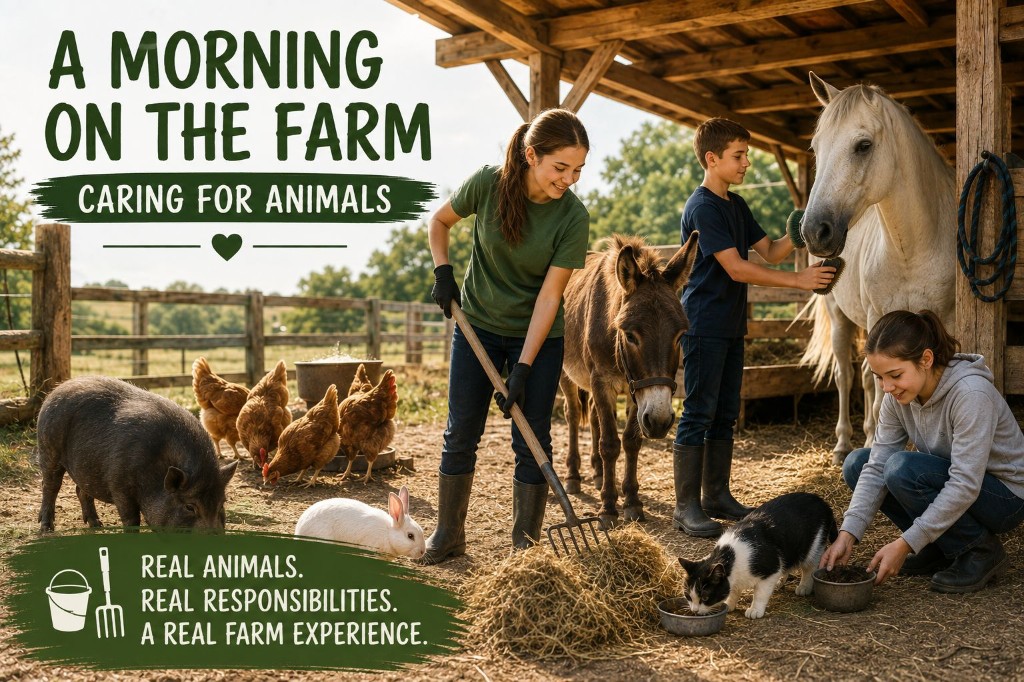 A Morning on the Farm – Caring for Animals